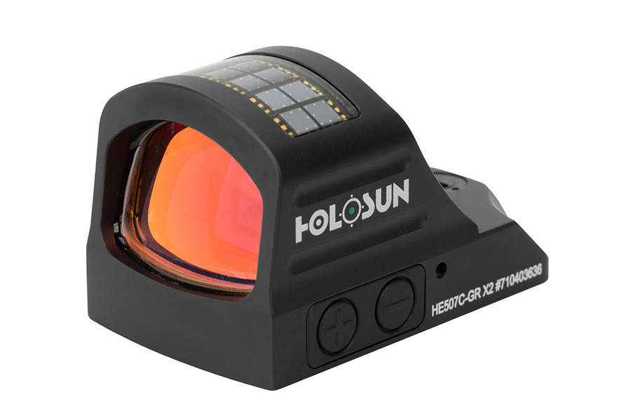 HOLOSUN HE507C X2 Multi Reticle Green Dot Solar Sight with Shake Awake